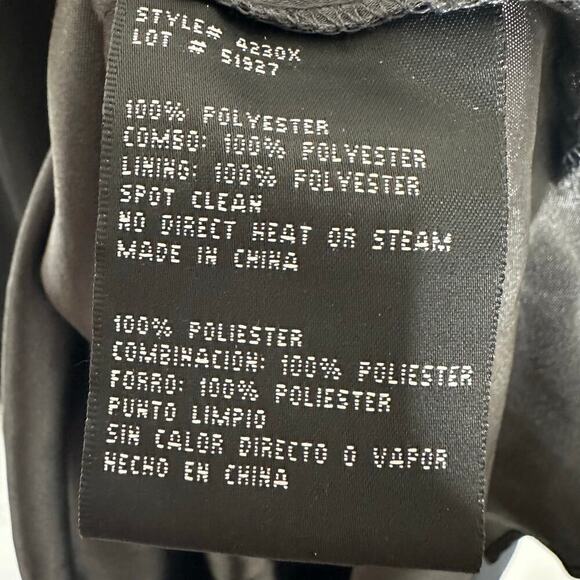 NWT Xscape Embellished Chiffon Beaded Top Maxi Dress Women's Gray Size 8 - Picture 6 of 8